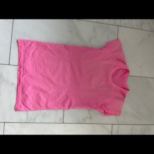 Lululemon swiftly tech short sleeve size 6. Hot pink. Gently used.